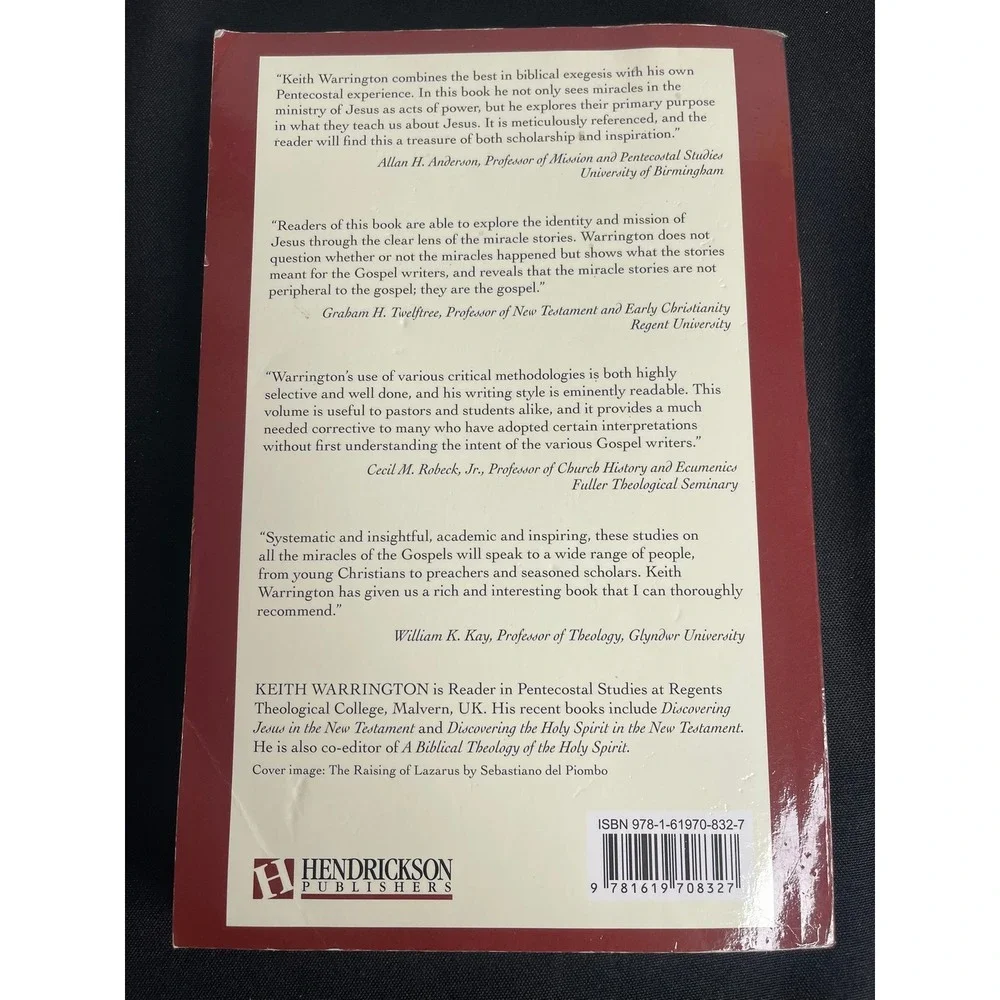 The Miracles in the Gospels Keith Warrington Book What Do They Teach Us Jesus